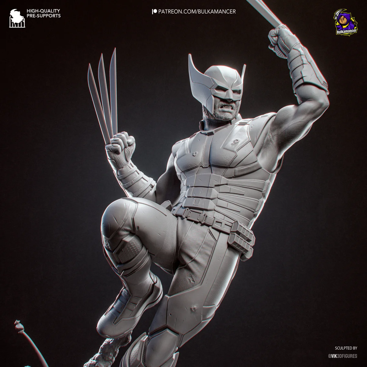 Wolverine | Fan Art | 3D Printed Resin Model Garage Kit | *Un-Painted* | Bulkamancer 13