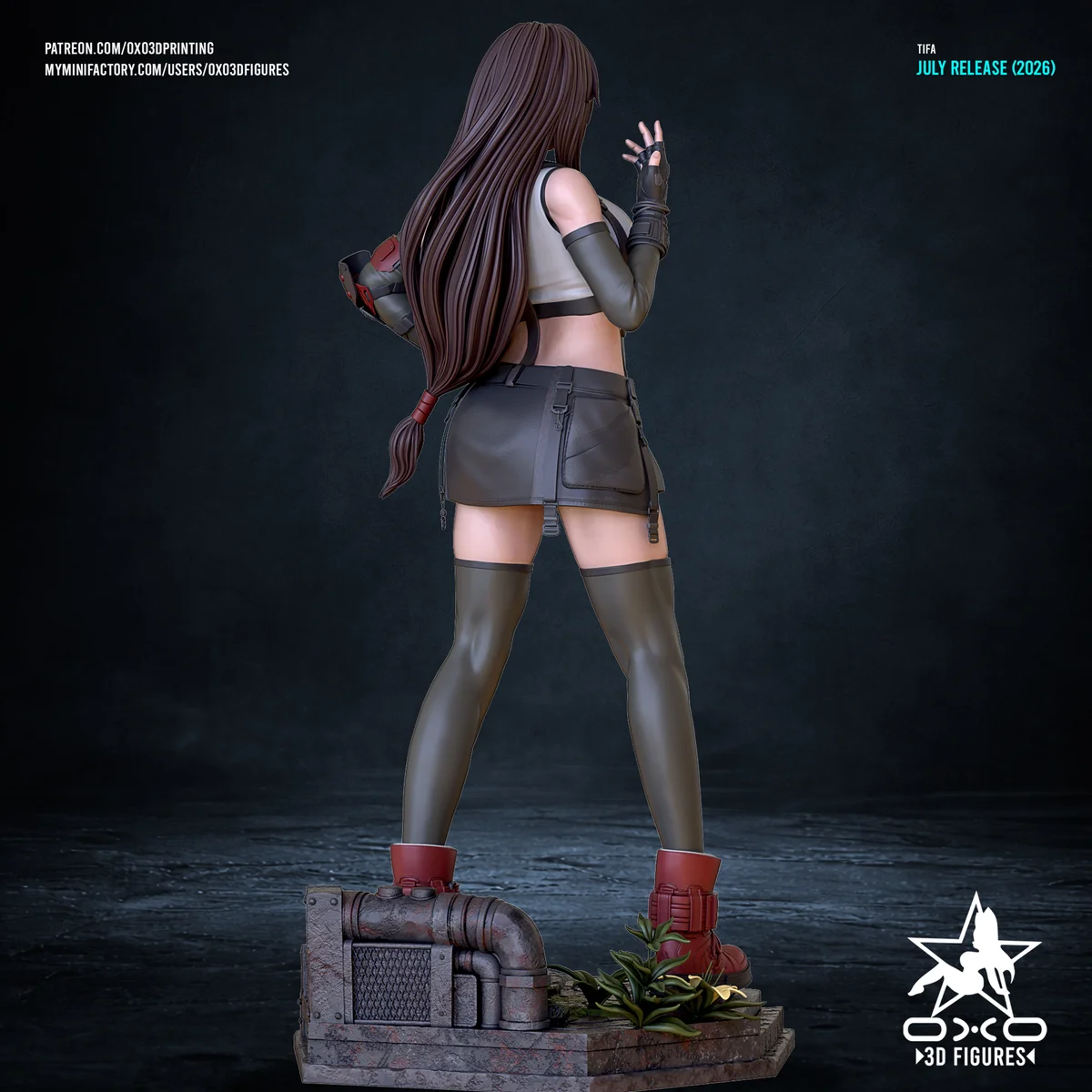 Tifa Lockhart | Fan Art | 3D Printed Resin Model Garage Kit | *Un-Painted* | OXO3D 6