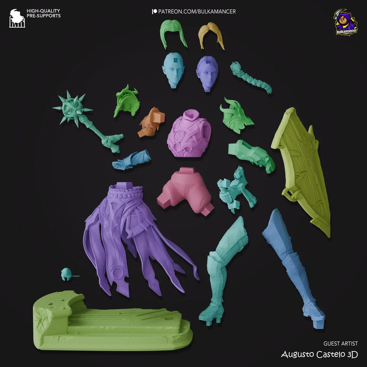 Sulking Cleric | Fan Art | 3D Printed Resin Model Garage Kit | *Un-Painted* | Bulkamancer 7