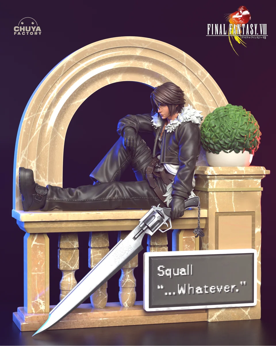 Squall Leonhart | Fan Art | 3D Printed Resin Model Garage Kit | *Un-Painted* | Chuya Factory 3