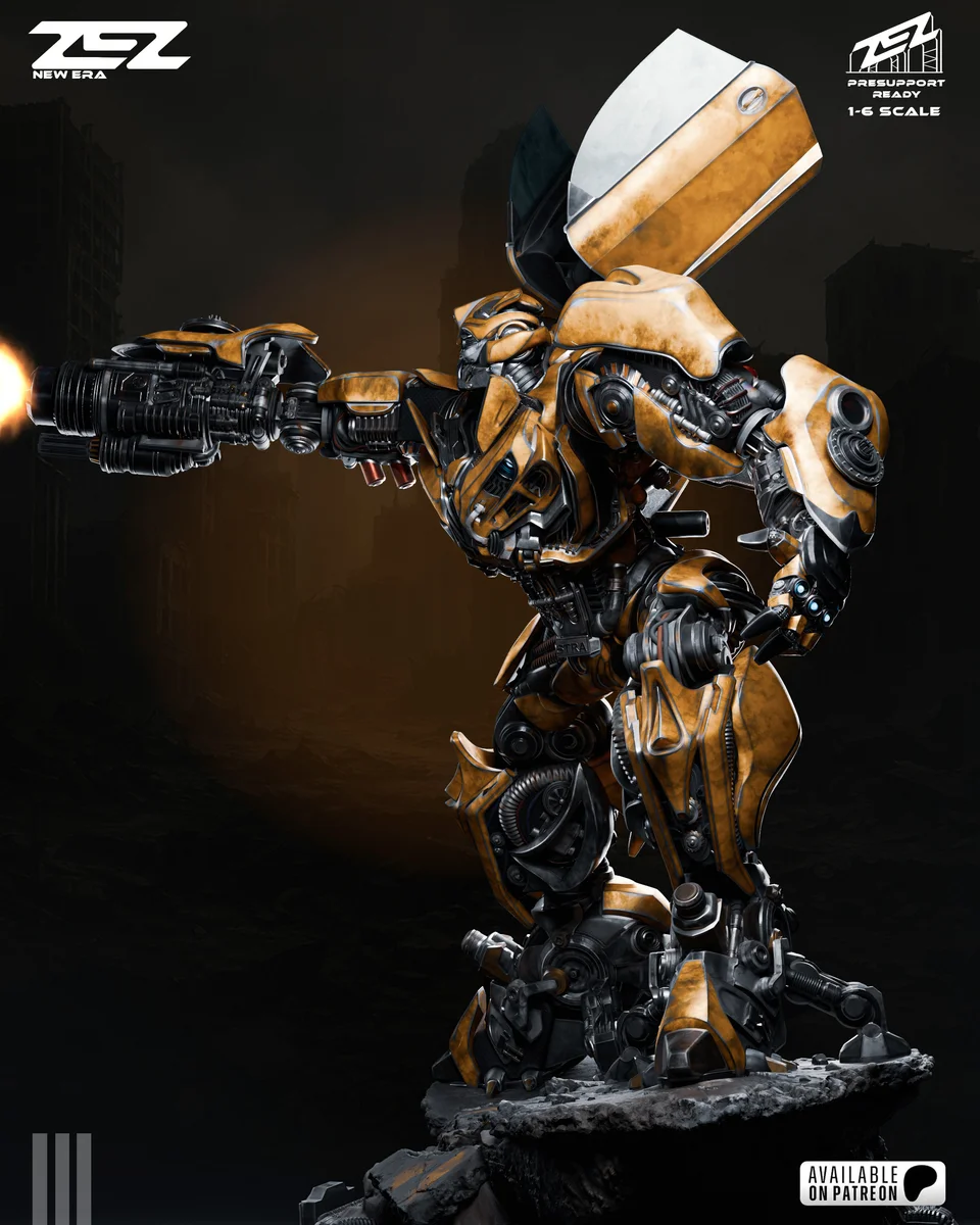 Bumblebee | Fan Art | 3D Printed Resin Model Garage Kit | *Un-Painted* | ZEZ Studio 4