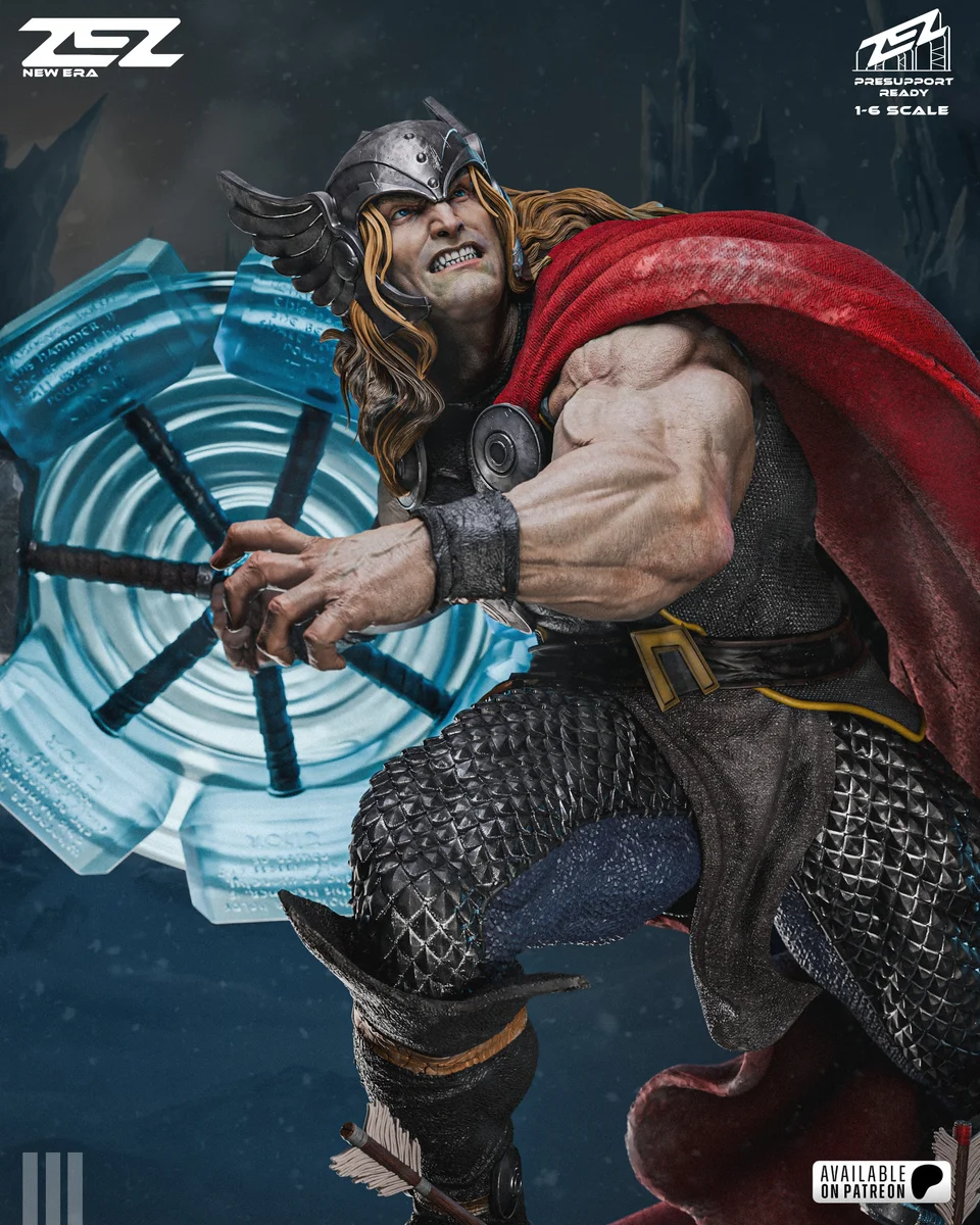 Thor | Fan Art | 3D Printed Resin Model Garage Kit | *Un-Painted* | ZEZ Studio 12