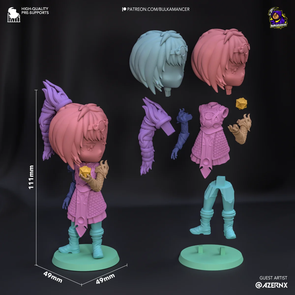 Chibi Origin Characters (Complete Set of 6) | Fan Art | 3D Printed Resin Model Garage Kit | *Un-Painted* | Bulkamancer 11