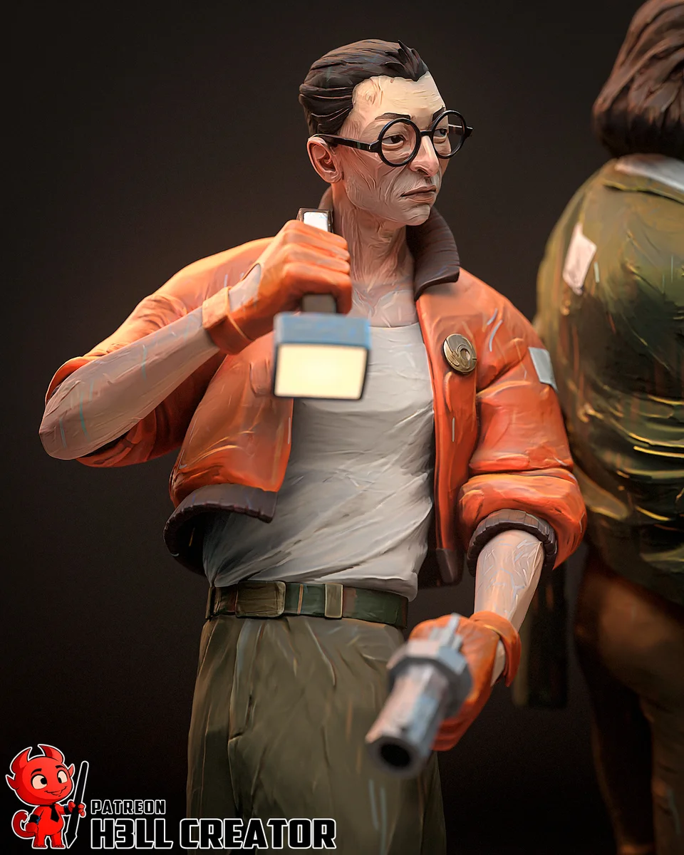 Harry and Kim | Fan Art | 3D Printed Resin Model Garage Kit | *Un-Painted* | H3LL Creator 3