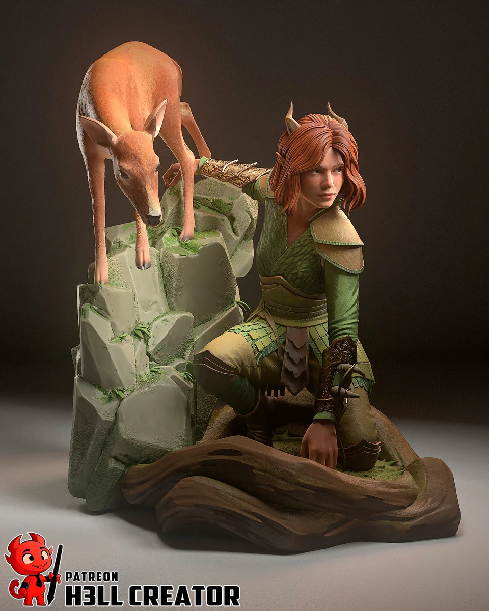 Doric | Fan Art | 3D Printed Resin Model Garage Kit | *Un-Painted* | H3LL Creator 5