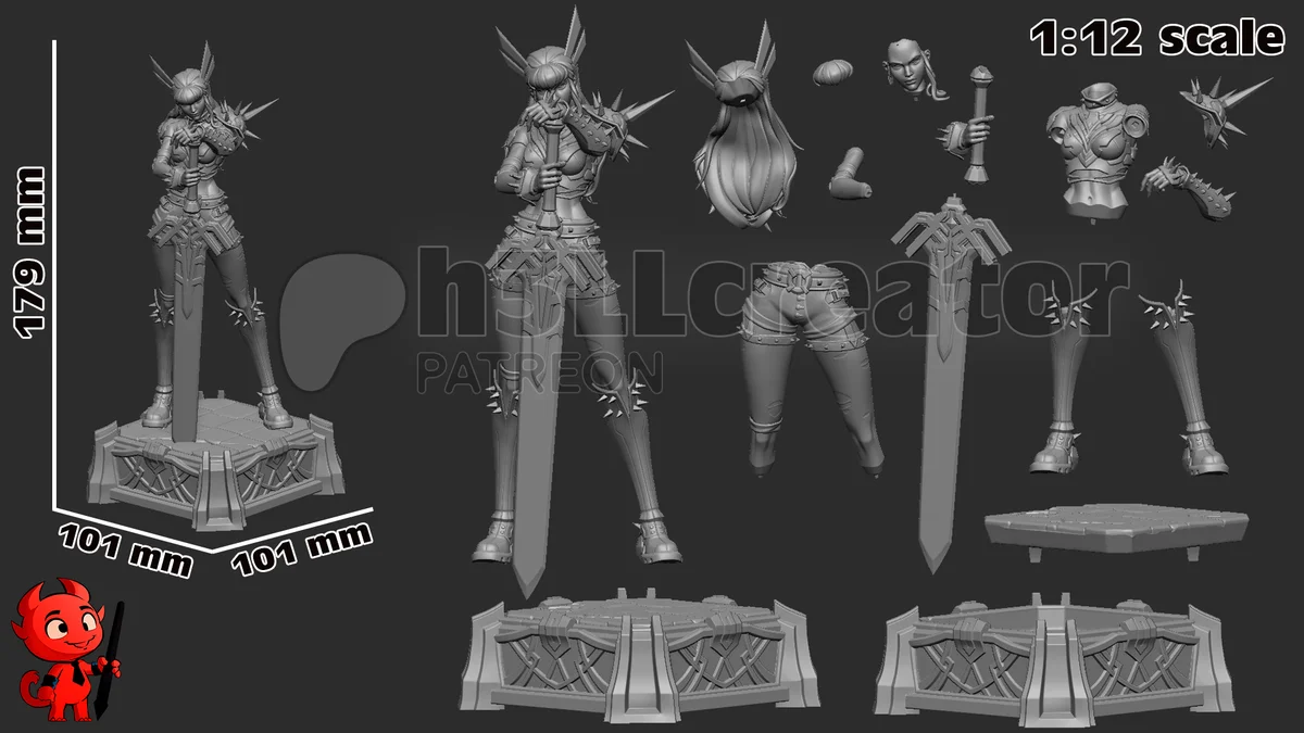 Magik | Fan Art | 3D Printed Resin Model Garage Kit | *Un-Painted* | H3LL Creator 13