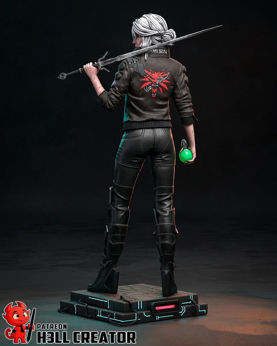 Ciri | Fan Art | 3D Printed Resin Model Garage Kit | *Un-Painted* | H3LL Creator 8