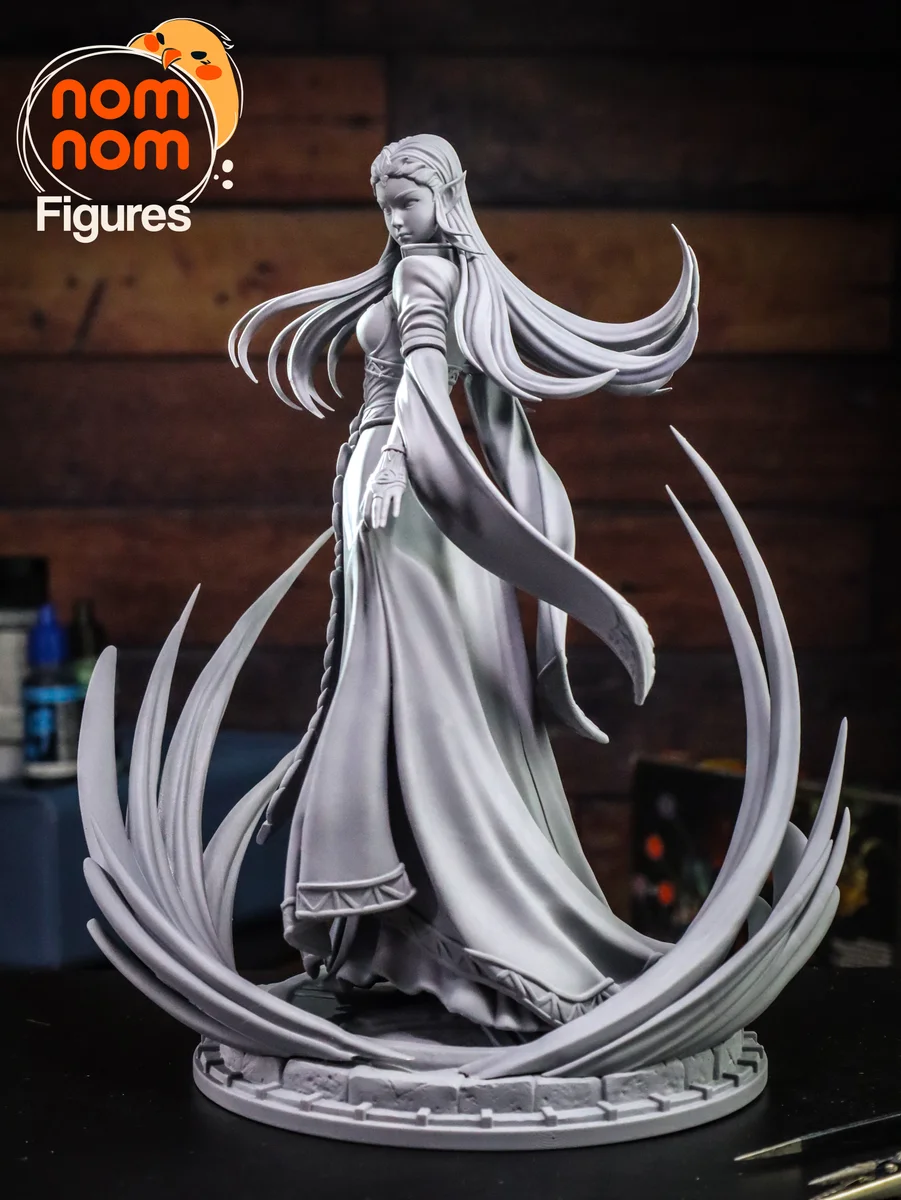 Princess Zelda | Fan Art | 3D Printed Resin Model Garage Kit | *Un-Painted* | Nomnom 8