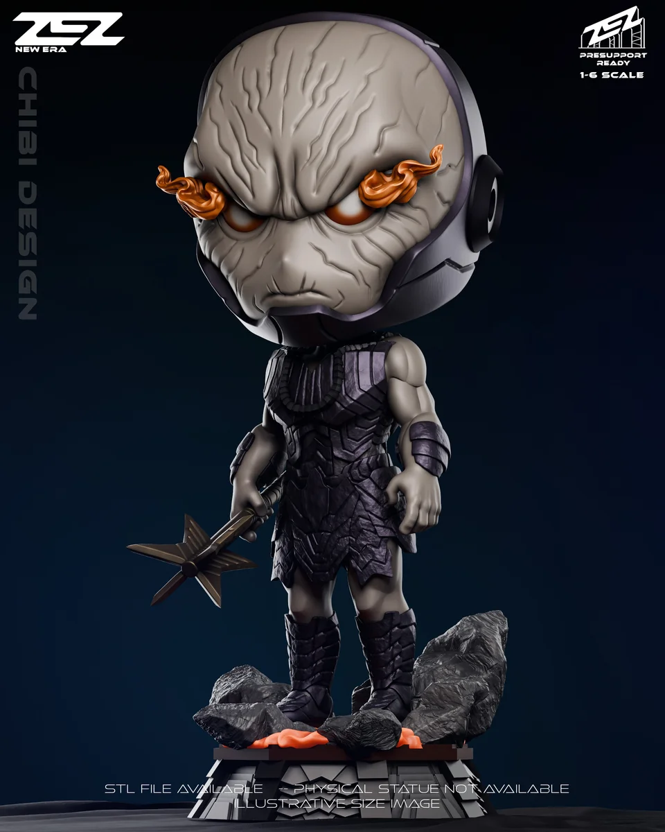 Chibi Darkseid | Fan Art | 3D Printed Resin Model Garage Kit | *Un-Painted* | ZEZ Studio 5