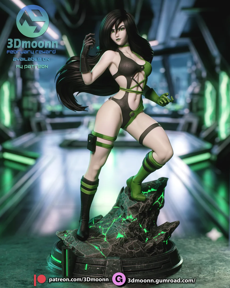 Shego | Fan Art | 3D Printed Resin Model Garage Kit | *Un-Painted* | 3DMoonn 9