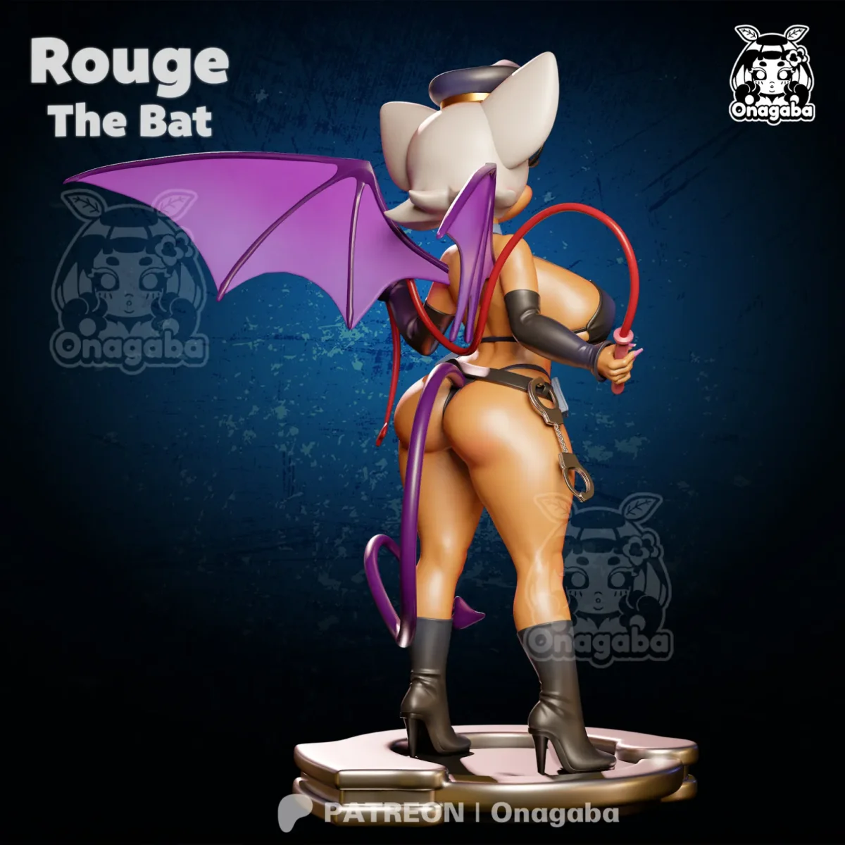 Rouge the Bat | Fan Art | 3D Printed Resin Model Garage Kit | *Un-Painted* | ONAGABA 9