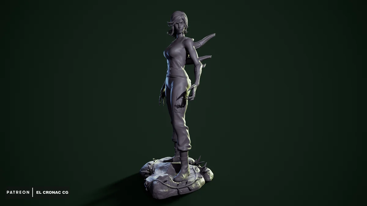 Eloise | Fan Art | 3D Printed Resin Model Garage Kit | *Un-Painted* | Inaki Sculpts 4