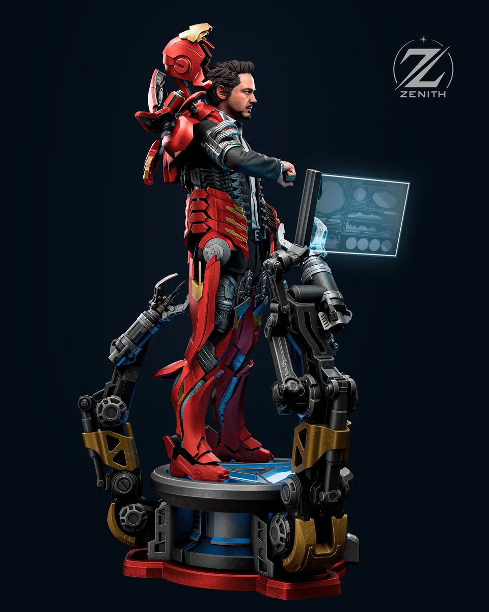 Tony Stark | Fan Art | 3D Printed Resin Model Garage Kit | *Un-Painted* | Zenith Studios 6