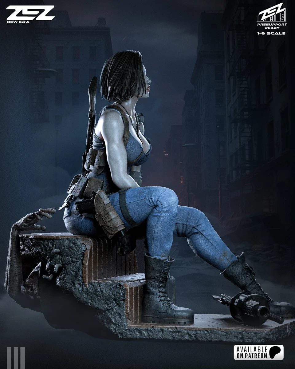 Jill Valentine | Fan Art | 3D Printed Resin Model Garage Kit | *Un-Painted* | ZEZ Studio 4