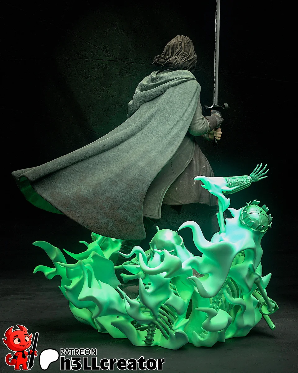 Aragorn | Fan Art | 3D Printed Resin Model Garage Kit | *Un-Painted* | H3LL Creator 7