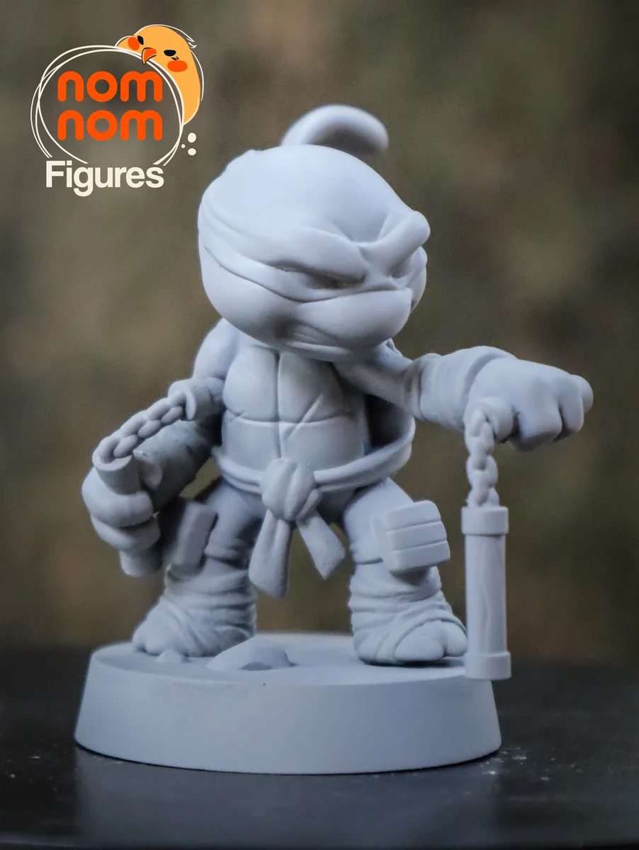 Chibi Ninja Turtles | Fan Art | 3D Printed Resin Model Garage Kit | *Un-Painted* | Nomnom 9