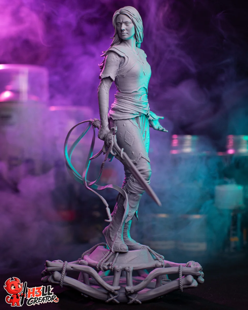 Faye | Fan Art | 3D Printed Resin Model Garage Kit | *Un-Painted* | H3LL Creator 10