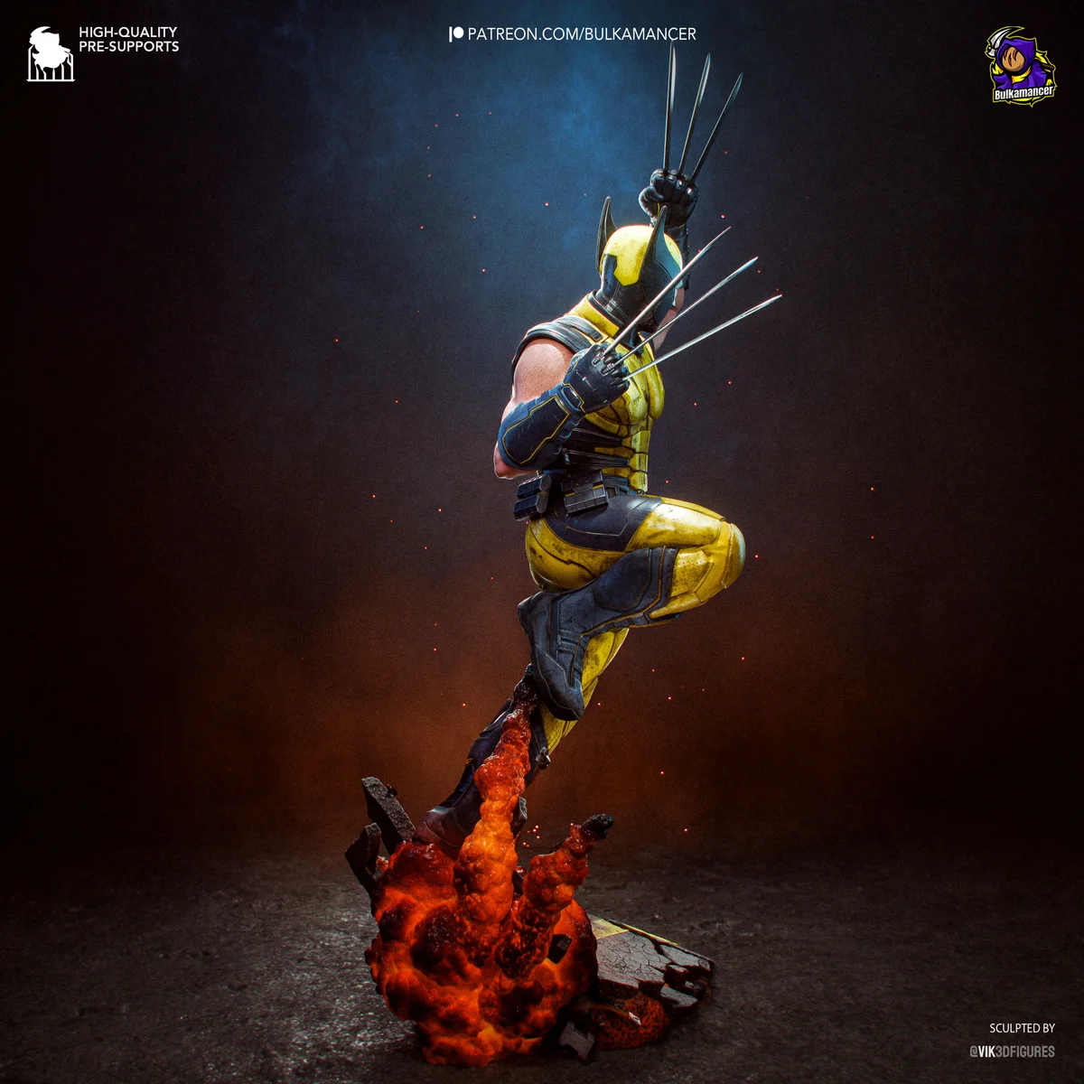 Wolverine | Fan Art | 3D Printed Resin Model Garage Kit | *Un-Painted* | Bulkamancer 6