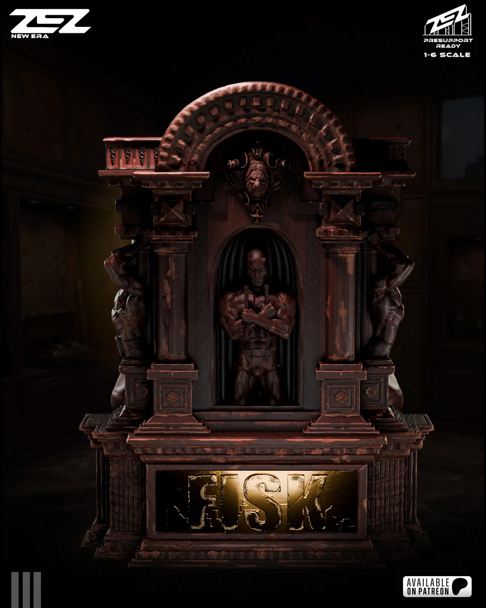 Kingpin Throne | Fan Art | 3D Printed Resin Model Garage Kit | *Un-Painted* | ZEZ Studio 4