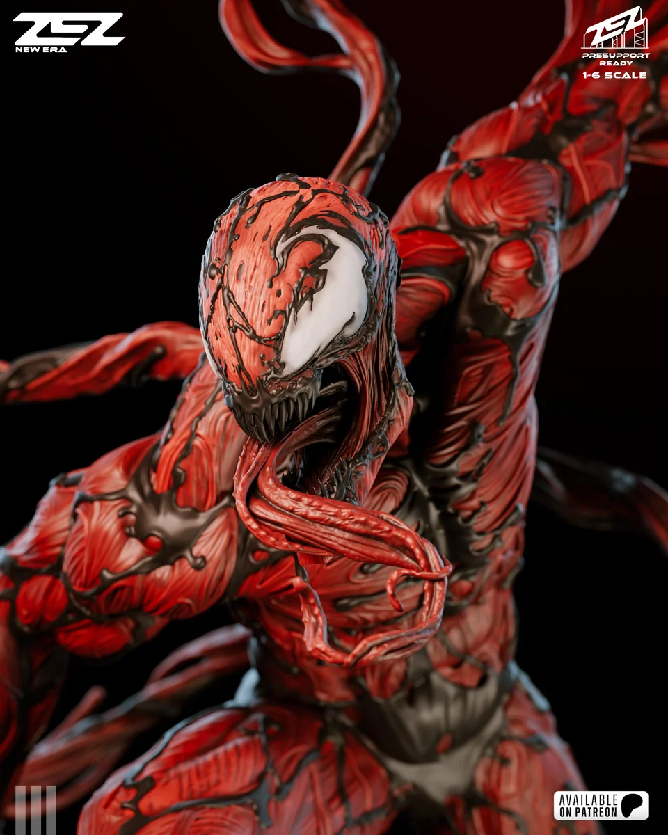 Carnage | Fan Art | 3D Printed Resin Model Garage Kit | *Un-Painted* | ZEZ Studio 9