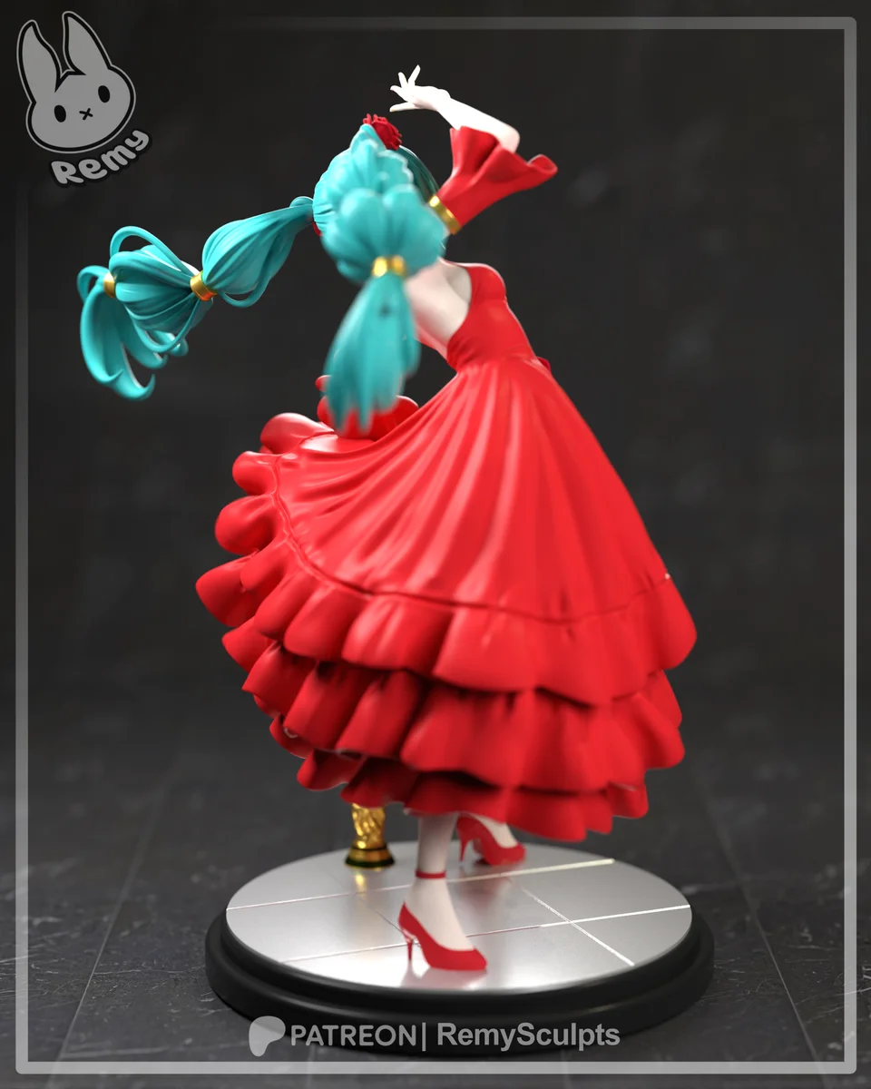 Hatsune Miku (Spanish) | Fan Art | 3D Printed Resin Model Garage Kit | *Un-Painted* | Remy Sculpts 5