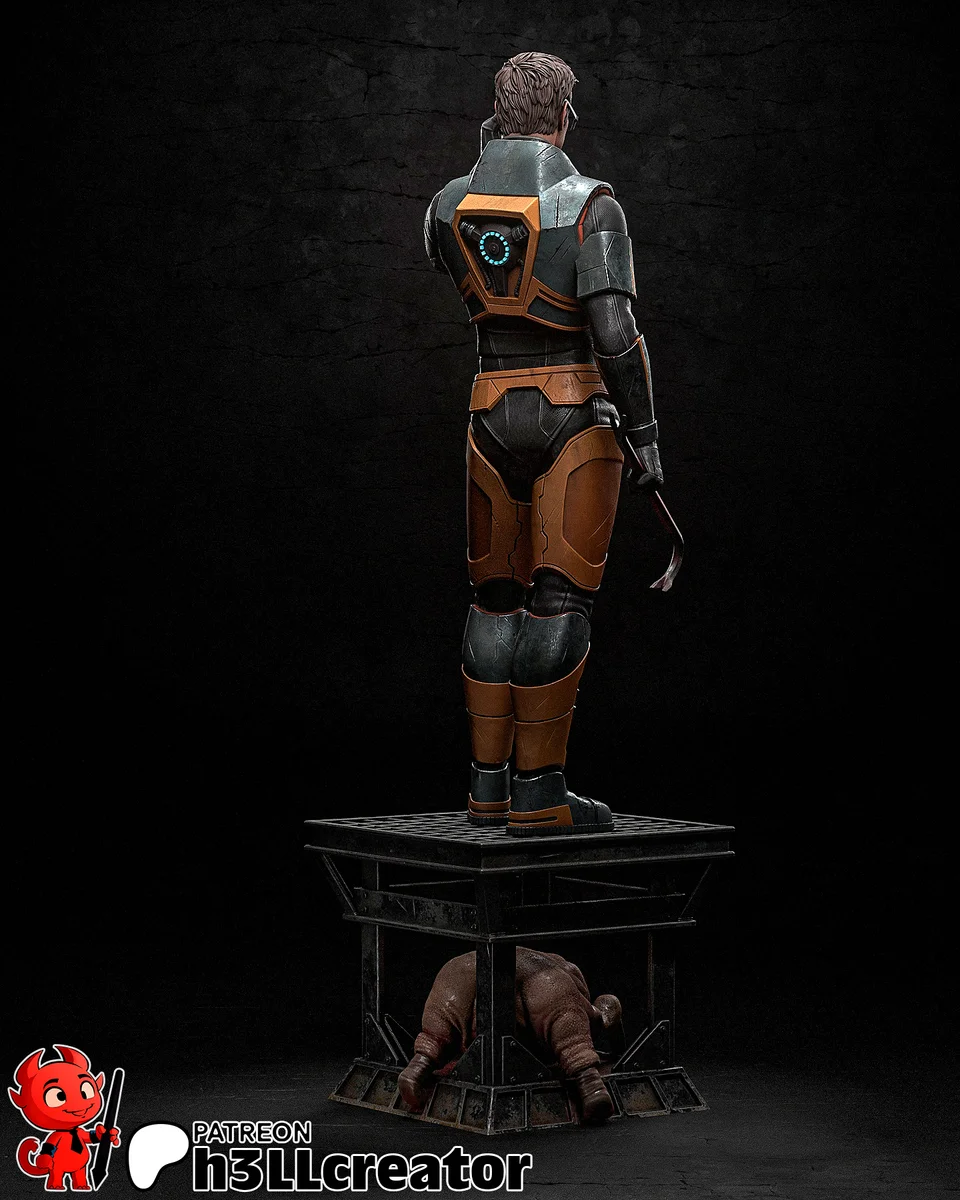 Gordon Freeman | Fan Art | 3D Printed Resin Model Garage Kit | *Un-Painted* | H3LL Creator 7