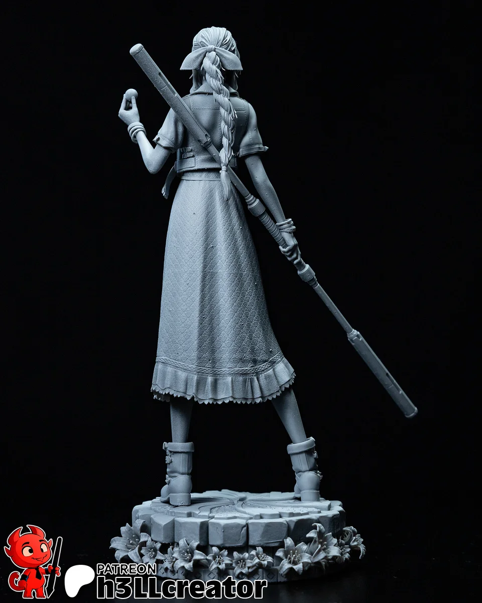 Aerith Gainsborough | Fan Art | 3D Printed Resin Model Garage Kit | *Un-Painted* | H3LL Creator 12
