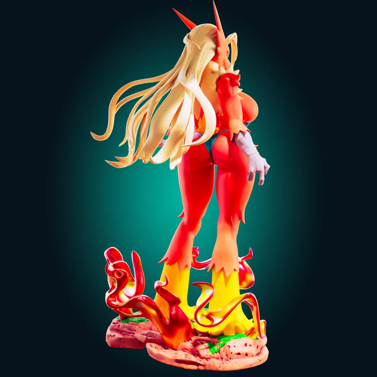 Blaziken | Fan Art | 3D Printed Resin Model Garage Kit | *Un-Painted* | Officer Rhu 2
