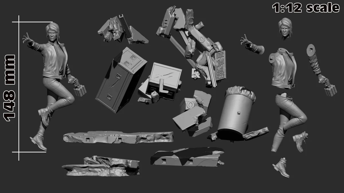 Jesse Faden | Fan Art | 3D Printed Resin Model Garage Kit | *Un-Painted* | H3LL Creator 5