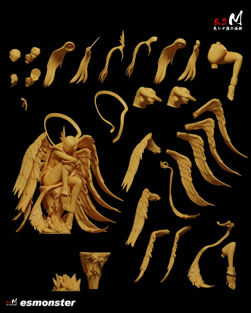 Angewomon | Fan Art | 3D Printed Resin Model Garage Kit | *Un-Painted* | ES Monster 19