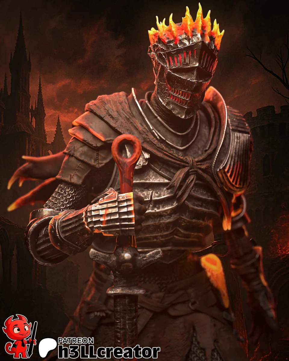 Soul of Cinders | Fan Art | 3D Printed Resin Model Garage Kit | *Un-Painted* | H3LL Creator
