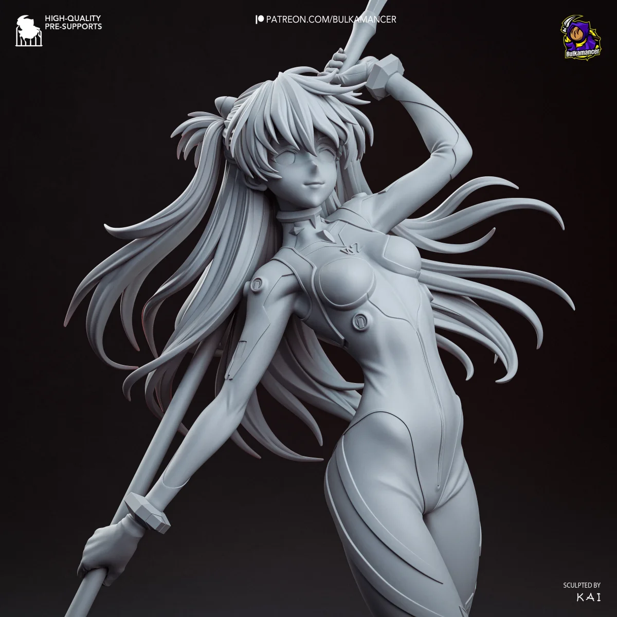 Asuka | Fan Art | 3D Printed Resin Model Garage Kit | *Un-Painted* | Bulkamancer 6