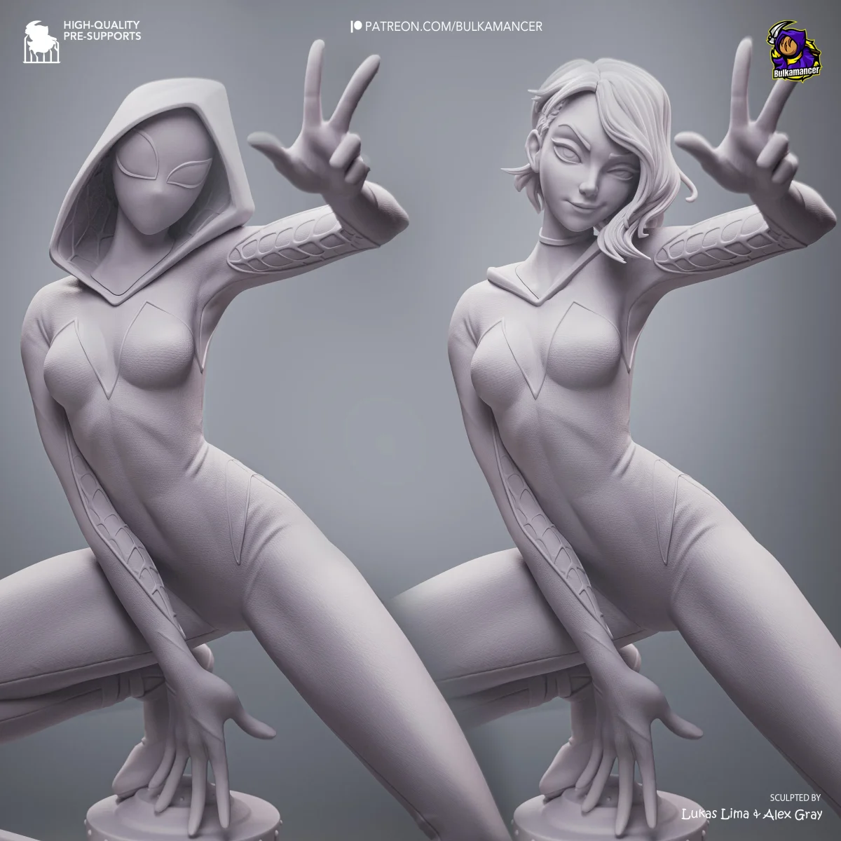 Gwen Stacy | Fan Art | 3D Printed Resin Model Garage Kit | *Un-Painted* | Bulkamancer 6