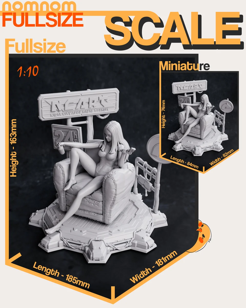 Rebecca | Fan Art | 3D Printed Resin Model Garage Kit | *Un-Painted* | Nomnom 4
