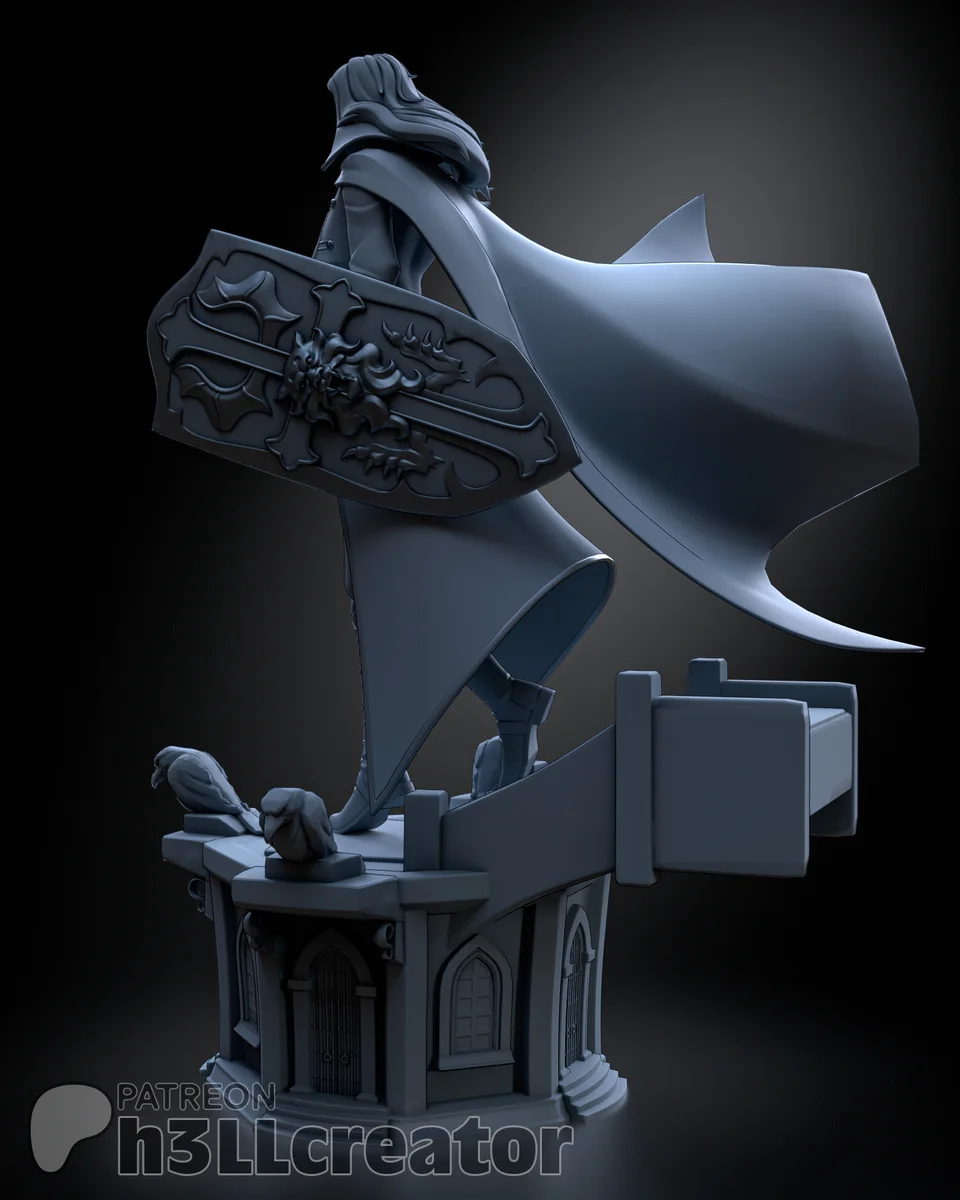 Alucard | Fan Art | 3D Printed Resin Model Garage Kit | *Un-Painted* | H3LL Creator 8