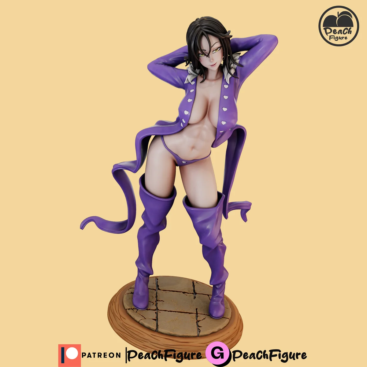 Merlin Nanatsu | Fan Art | 3D Printed Resin Model Garage Kit | *Un-Painted* | Peach Figure 3