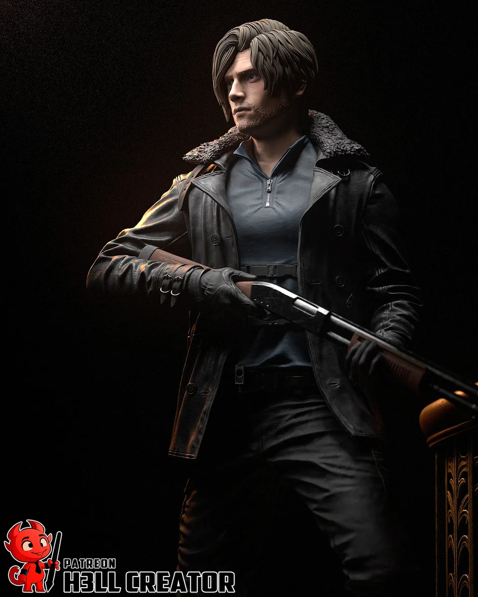 Leon S. Kennedy | Fan Art | 3D Printed Resin Model Garage Kit | *Un-Painted* | H3LL Creator 4