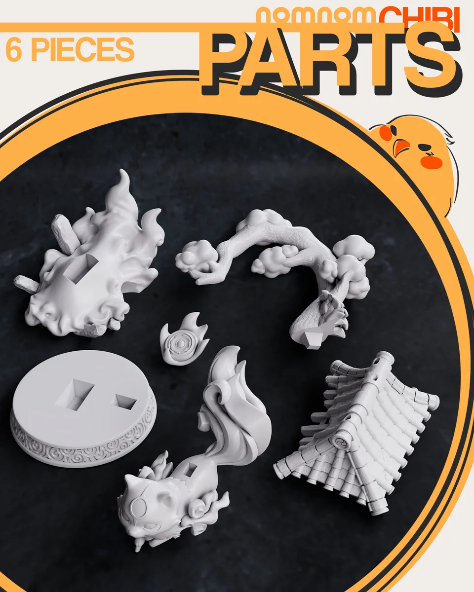 Chibi Amaterasu | Fan Art | 3D Printed Resin Model Garage Kit | *Un-Painted* | Nomnom 3