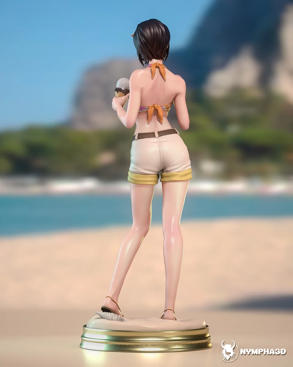 Yuffie | Fan Art | 3D Printed Resin Model Garage Kit | *Un-Painted* | Nympha3D 4