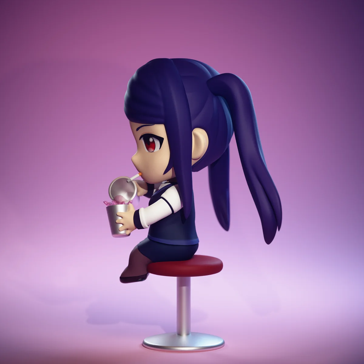 Chibi Jill Stingray | Fan Art | 3D Printed Resin Model Garage Kit | *Un-Painted* | EggmaStudios 5