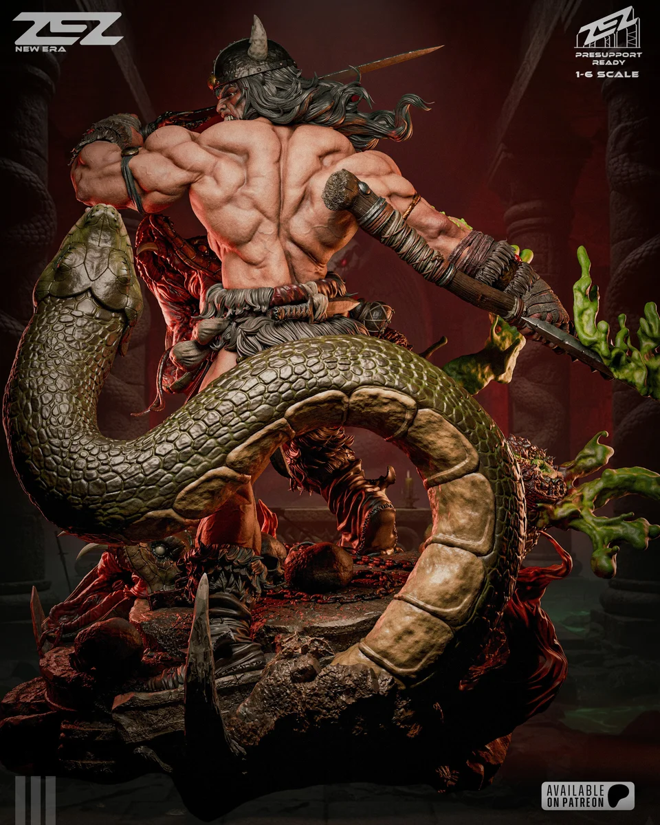 Conan | Fan Art | 3D Printed Resin Model Garage Kit | *Un-Painted* | ZEZ Studio 5