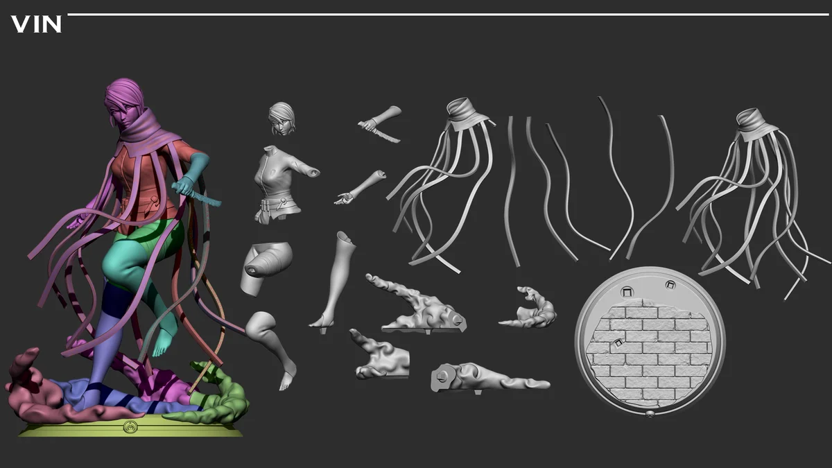 Vin | Fan Art | 3D Printed Resin Model Garage Kit | *Un-Painted* | Inaki Sculpts 8