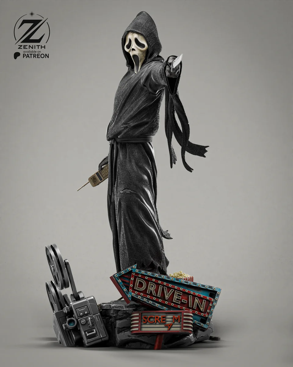 Ghostface | Fan Art | 3D Printed Resin Model Garage Kit | *Un-Painted* | Zenith Studios 3