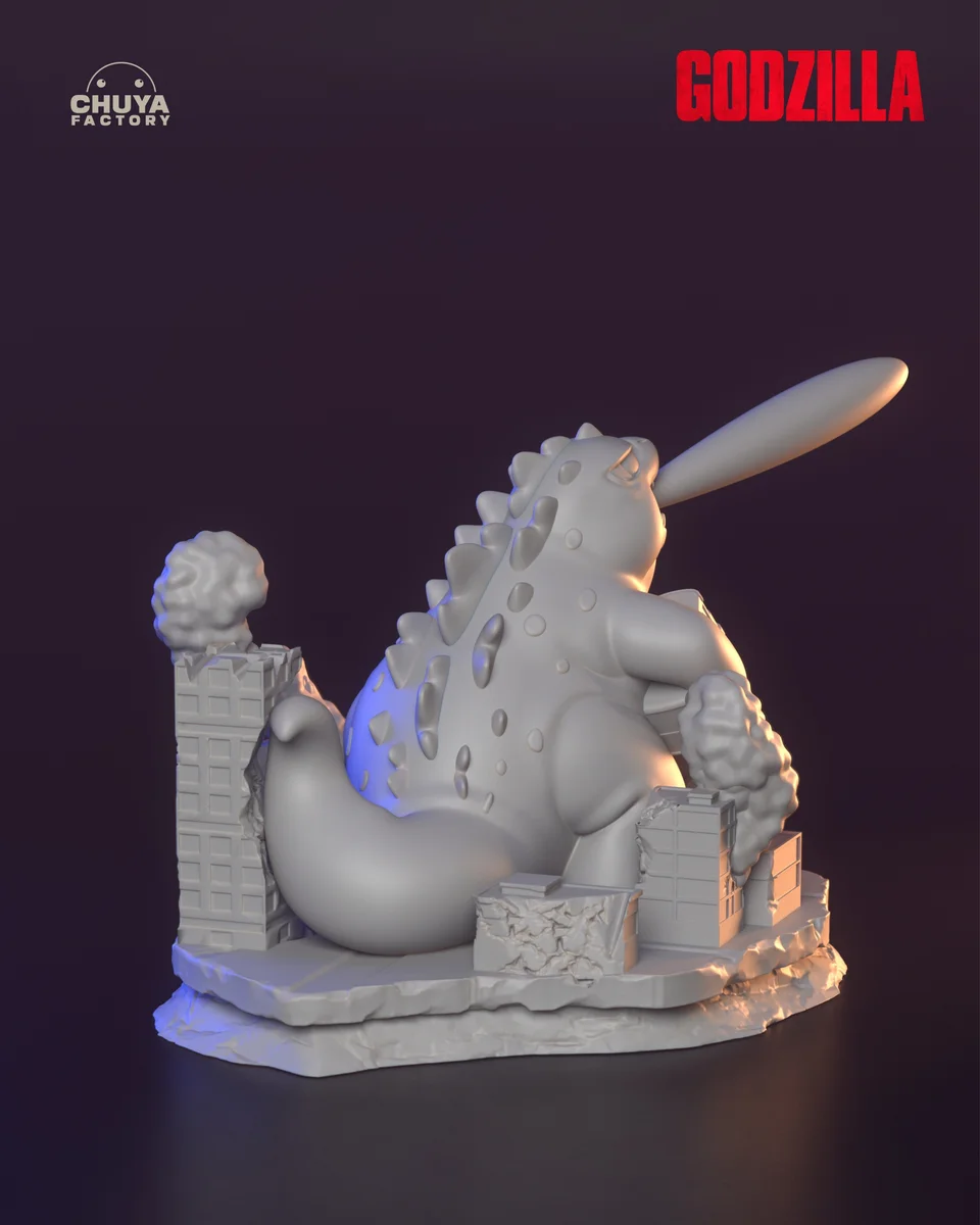 Chibi Godzilla | Fan Art | 3D Printed Resin Model Garage Kit | *Un-Painted* | Chuya Factory 11