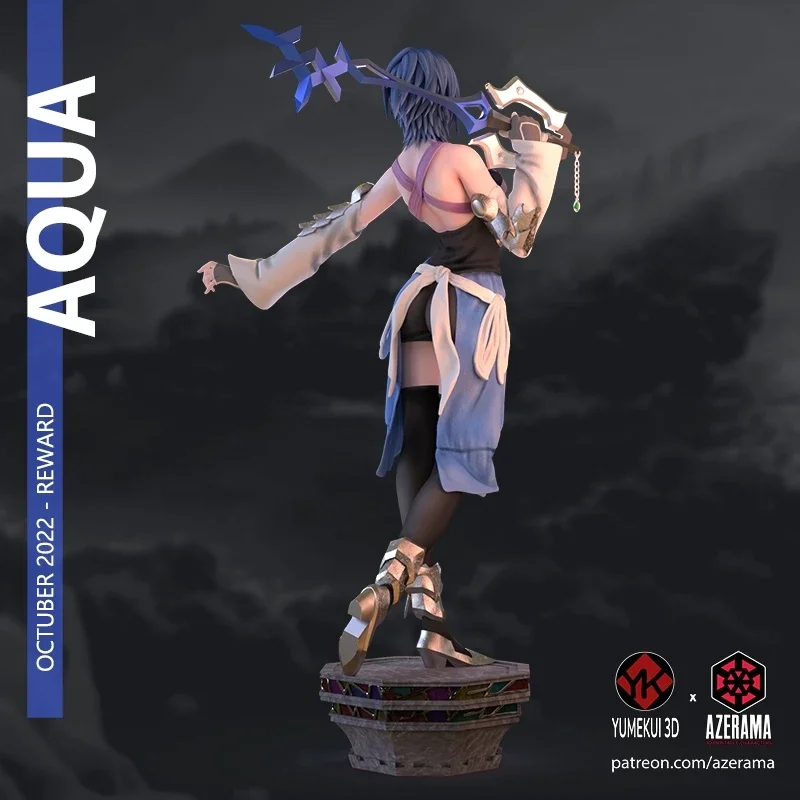 Aqua - Kingdom Hearts | Fan Art | 3D Printed Resin Model Garage Kit | *Un-Painted* | Azerama 2