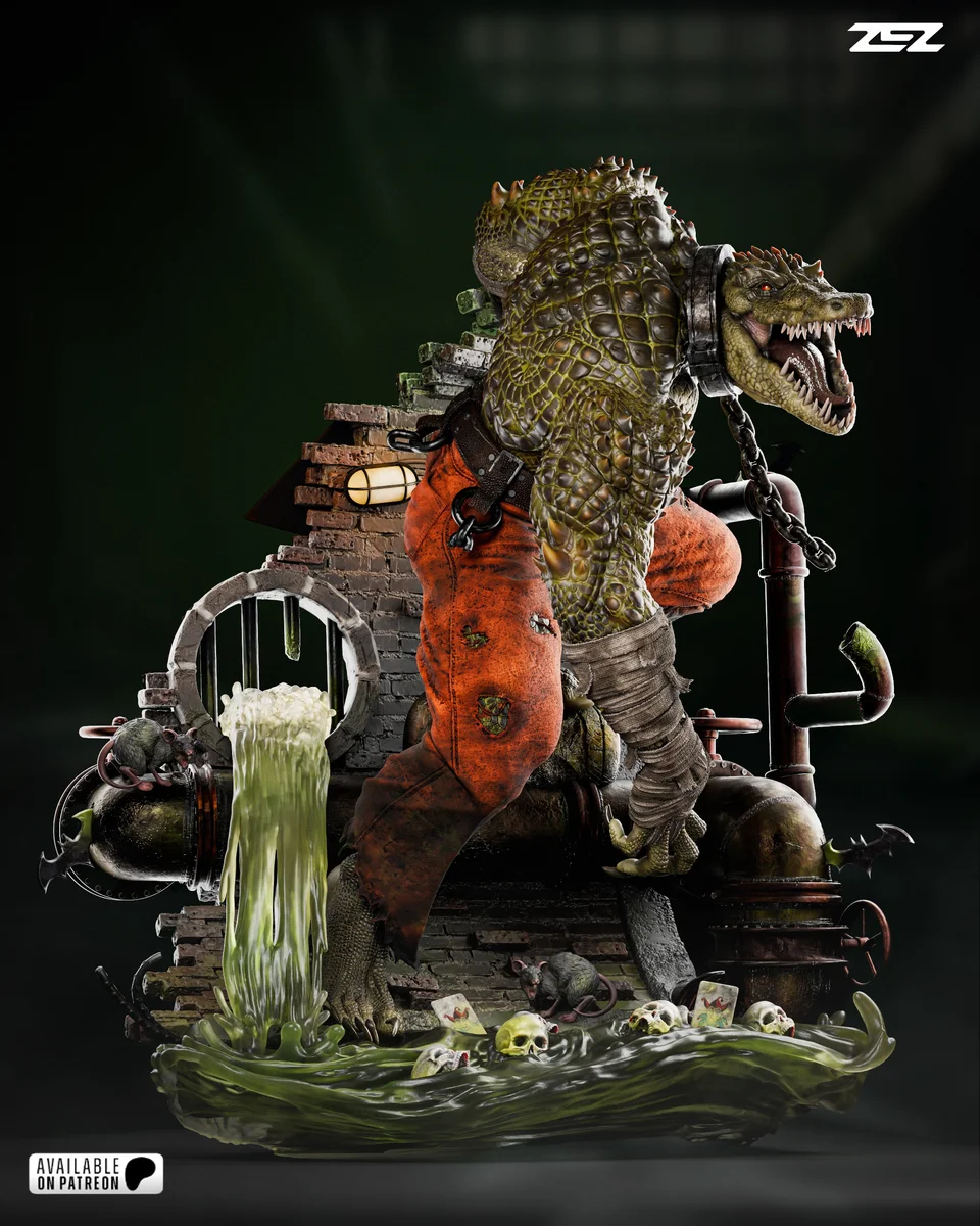 Killer Croc | Fan Art | 3D Printed Resin Model Garage Kit | *Un-Painted* | ZEZ Studio 5