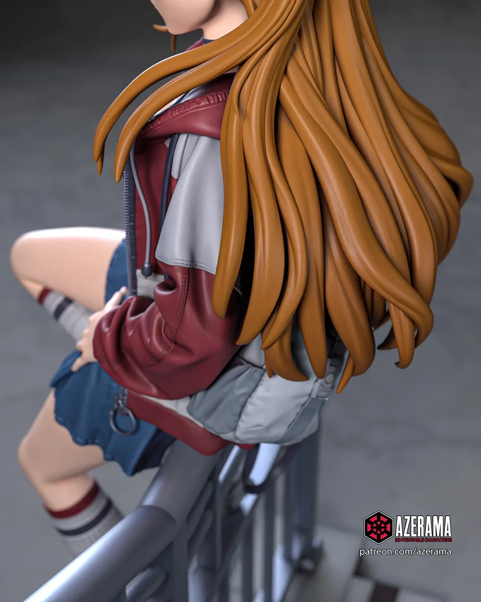 Urban Asuka | Fan Art | 3D Printed Resin Model Garage Kit | *Un-Painted* | Azerama 4