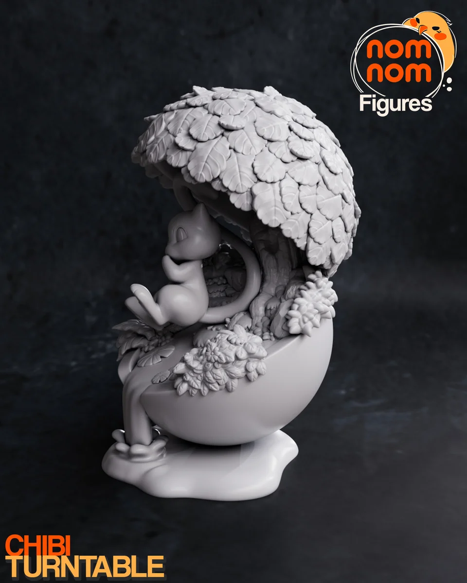 Chibi Mew | Fan Art | 3D Printed Resin Model Garage Kit | *Un-Painted* | Nomnom 6
