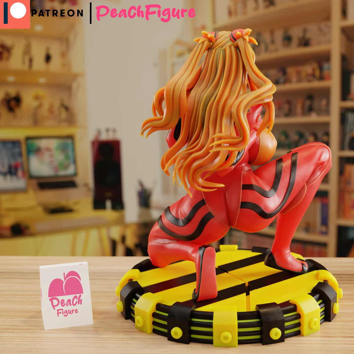 Asuka | Fan Art | 3D Printed Resin Model Garage Kit | *Un-Painted* | Peach Figure 3