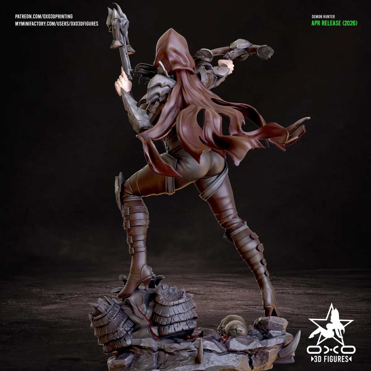 Demon Hunter | Fan Art | 3D Printed Resin Model Garage Kit | *Un-Painted* | OXO3D 4